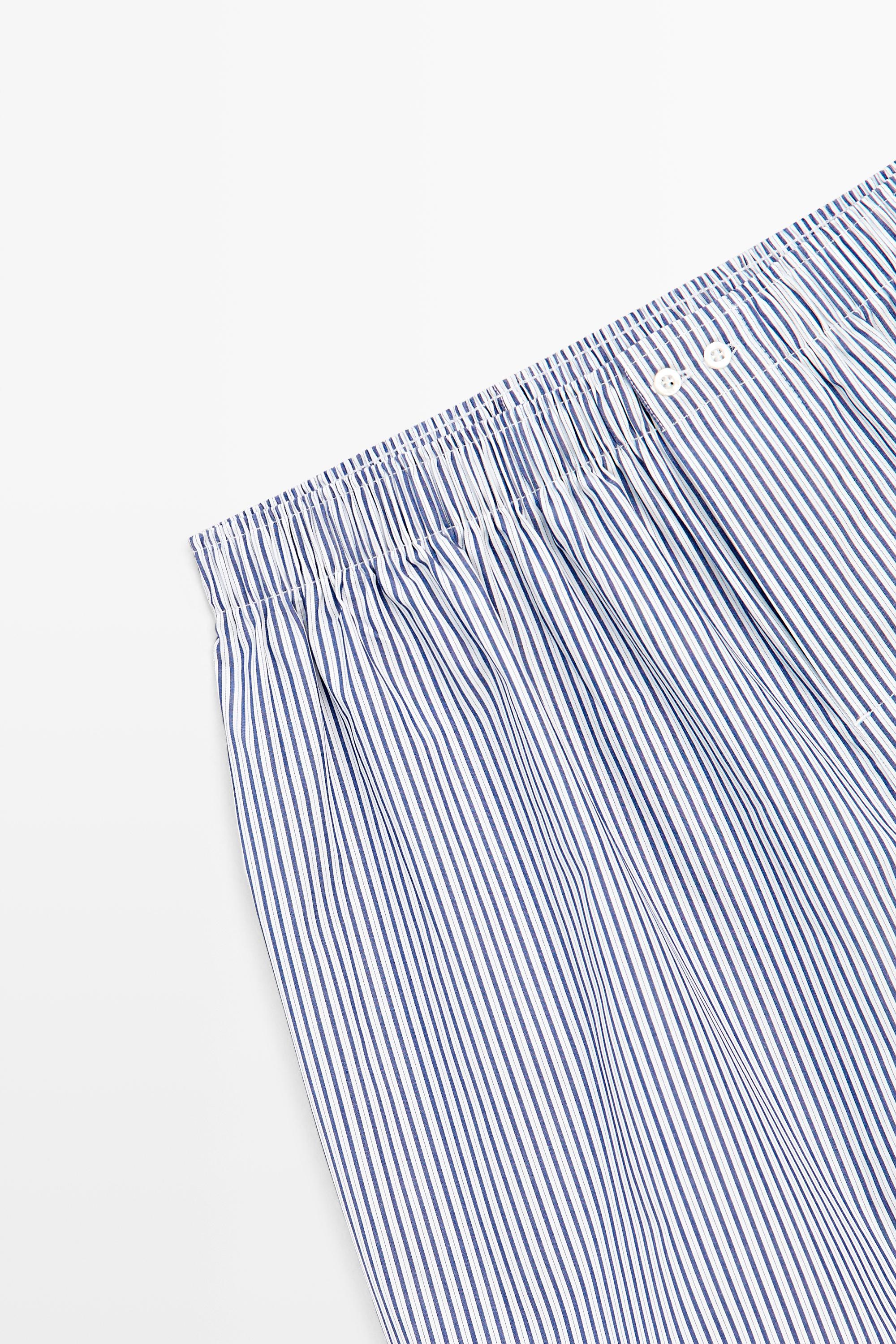 100% cotton striped boxers